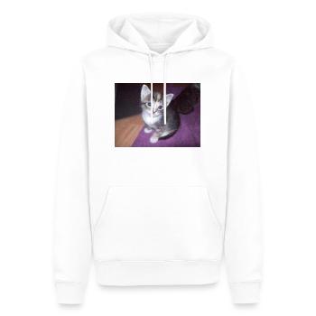 Kätzchen - Männer Premium Bio Hoodie - Weiß - Vorne - Nico (187cm)
