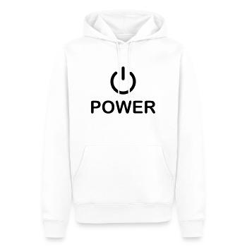 power_symbol - Sweat à capuche Premium bio Homme - blanc - Devant - Nico (187cm)