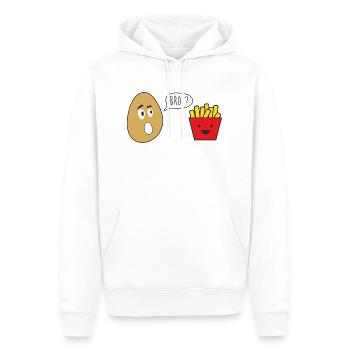 Bruder, Kartoffel - Männer Premium Bio Hoodie - Weiß - Vorne - Nico (187cm)