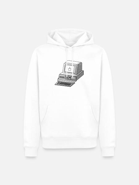 cyberpunk hackfleisch - Männer Premium Bio Hoodie - Weiß