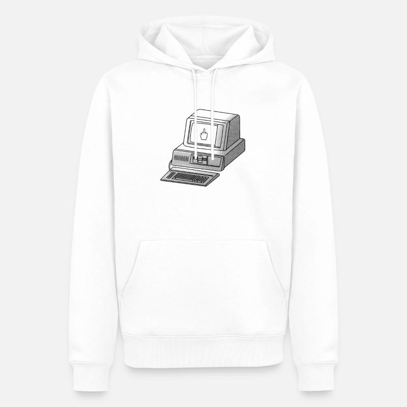 cyberpunk hackfleisch - Männer Premium Bio Hoodie - Weiß