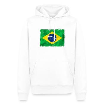 Brasil - Sweat à capuche Premium bio Homme - blanc - Devant - Nico (187cm)