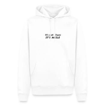 Chaos is Agile - Männer Premium Bio Hoodie - Weiß - Vorne - Nico (187cm)