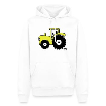 (c) - Sweat à capuche Premium bio Homme - blanc - Devant - Nico (187cm)