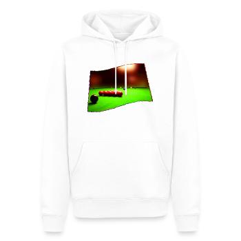 SNOOKER - Photo - Männer Premium Bio Hoodie - Weiß - Vorne - Nico (187cm)