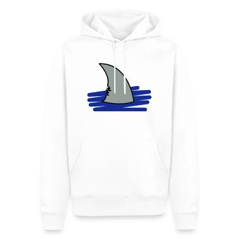 Shark / aileron de requin - Sweat à capuche Premium bio Homme - blanc - Devant - Nico (187cm)