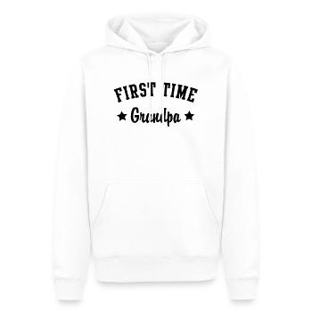 PREMIÈRE FOIS grand-papa - Sweat à capuche Premium bio Homme - blanc - Devant - Nico (187cm)
