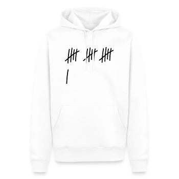 16 coups / / 16 fois / / Anniversaire / / cadeau - Sweat à capuche Premium bio Homme - blanc - Devant - Nico (187cm)