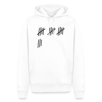 18 coups / / 18 fois / / Anniversaire / / cadeau - Sweat à capuche Premium bio Homme - blanc - Devant - Nico (187cm)