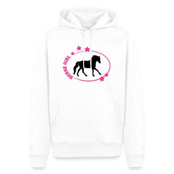 Horse Girl T-shirt/ Hoodie Design - Men’s Premium Organic Hoodie - white - Front - Nico (187cm)