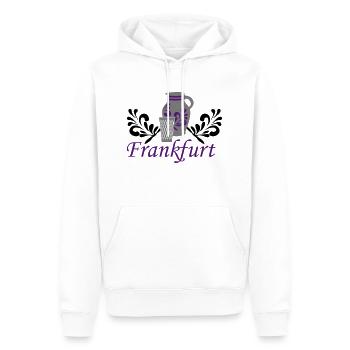 Frankfurt - Bembel - Geripptes - Männer Premium Bio Hoodie - Weiß - Vorne - Nico (187cm)