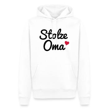 Stolze Oma - Männer Premium Bio Hoodie - Weiß - Vorne - Nico (187cm)