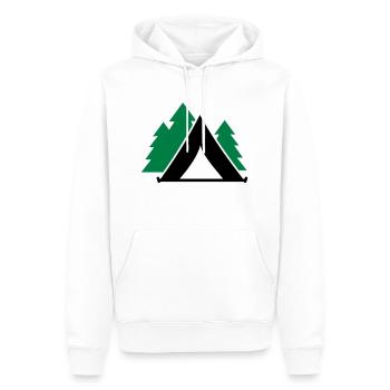 Tente - Sweat à capuche Premium bio Homme - blanc - Devant - Nico (187cm)