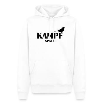 Kampf Spatz (md) - Männer Premium Bio Hoodie - Weiß - Vorne - Nico (187cm)