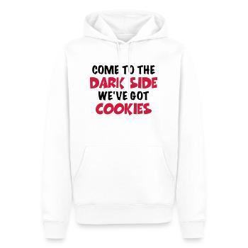 Come to the dark side-we've got cookies - Sweat à capuche Premium bio Homme - blanc - Devant - Nico (187cm)