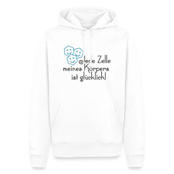 JEDE ZELLE meines Körpers - Männer Premium Bio Hoodie - Weiß - Vorne - Nico (187cm)