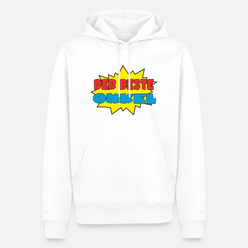 Der beste onkel - Sweat à capuche Premium bio Homme - blanc