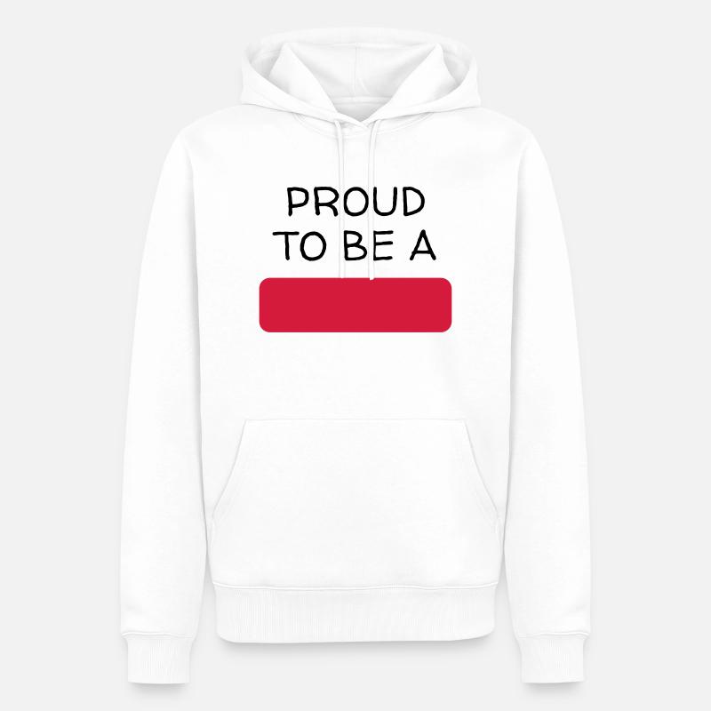 A Personnaliser / Custom / Customiser / Customize - Sweat à capuche Premium bio Homme - blanc