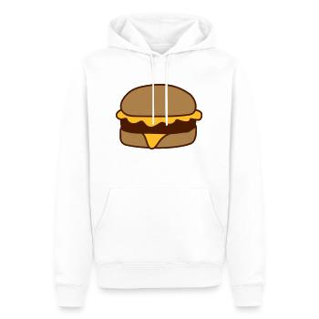 cheeseburger hamburger lecker fast food essen hung - Männer Premium Bio Hoodie - Weiß - Vorne - Nico (187cm)