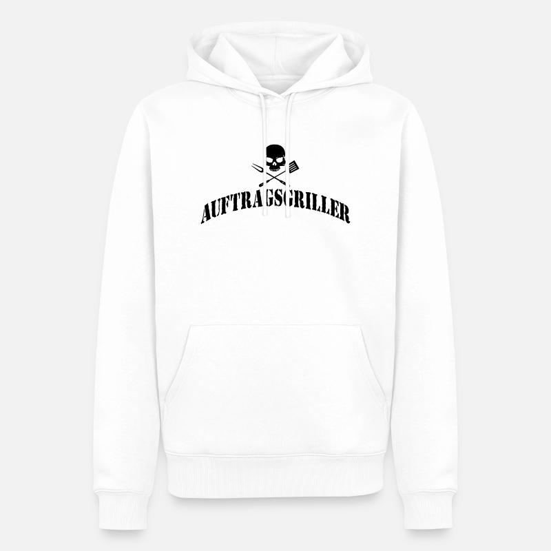 Auftragssgriller - Sweat à capuche Premium bio Homme - blanc