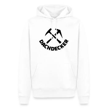 Dachdecker - Männer Premium Bio Hoodie - Weiß - Vorne - Nico (187cm)