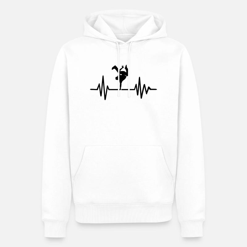 Breakdance - Männer Premium Bio Hoodie - Weiß
