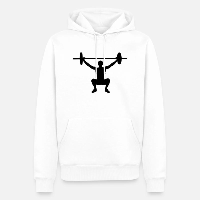 Lifting Weights - Männer Premium Bio Hoodie - Weiß