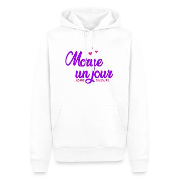 morue un jour morue toujours - Männer Premium Bio Hoodie - Weiß - Vorne - Nico (187cm)