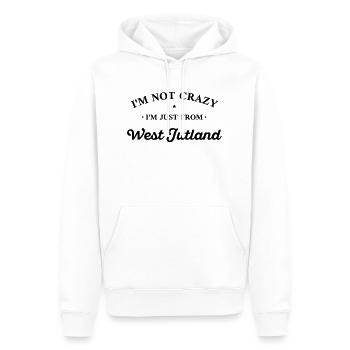 I'm not crazy I'm from West Jutland - Denmark - Männer Premium Bio Hoodie - Weiß - Vorne - Nico (187cm)