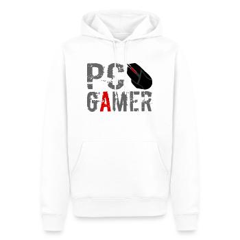 PC Gamer Maus Gaming Zocken - Männer Premium Bio Hoodie - Weiß - Vorne - Nico (187cm)
