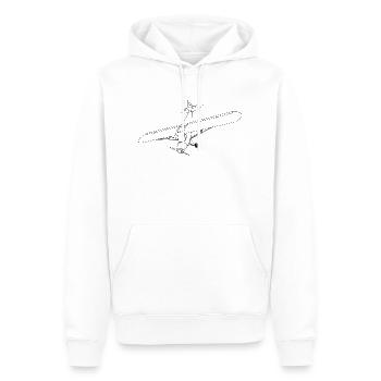 Flugzeug - Männer Premium Bio Hoodie - Weiß - Vorne - Nico (187cm)