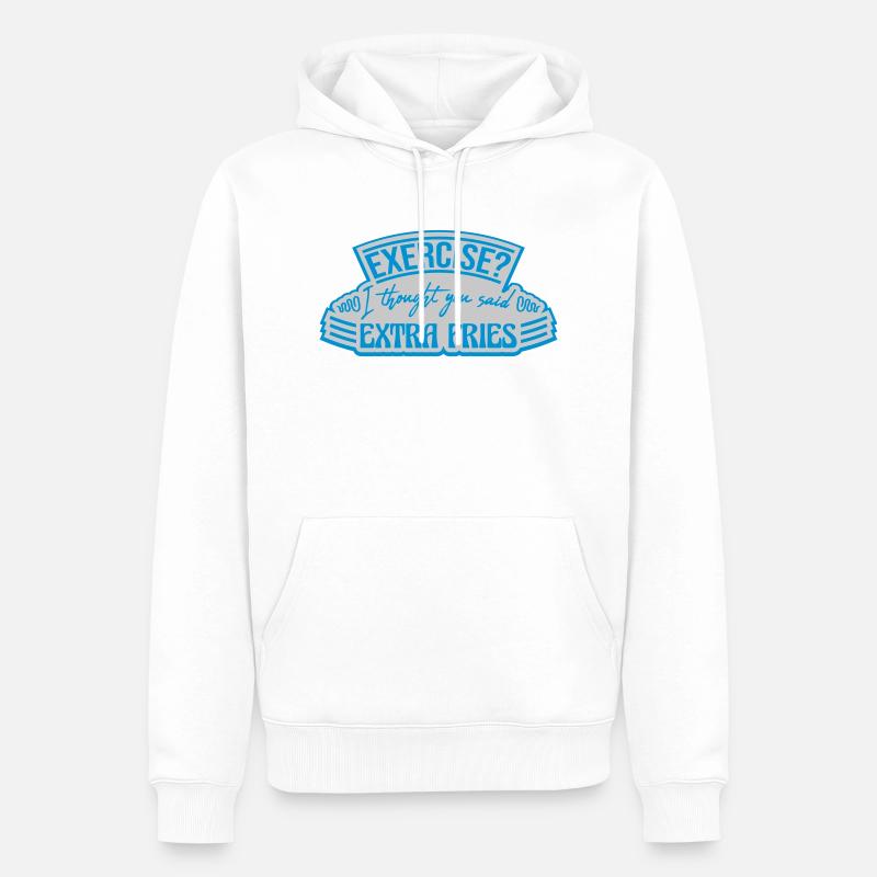 Exercice Extra Fries Citation - Sweat à capuche Premium bio Homme - blanc