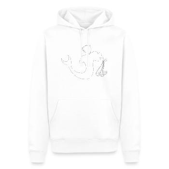 Verseau - Sweat à capuche Premium bio Homme - blanc - Devant - Nico (187cm)