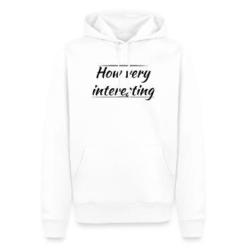 Comme c’est très intéressant - Sweat à capuche Premium bio Homme - blanc - Devant - Nico (187cm)