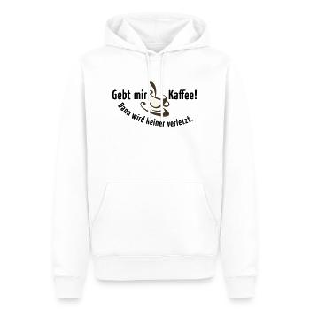 Kaffee Koffein Frühstück früher Vogel Morgen Latte - Männer Premium Bio Hoodie - Weiß - Vorne - Nico (187cm)
