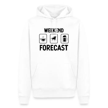 Weekend forecast 1 - (2) - Men’s Premium Organic Hoodie - white - Front - Nico (187cm)