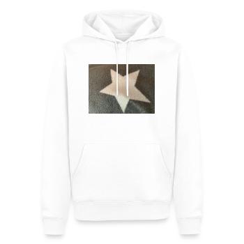 Étoiles Hodie - Sweat à capuche Premium bio Homme - blanc - Devant - Nico (187cm)