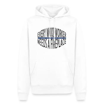 charpentier travail tshirts construction charpentier - Sweat à capuche Premium bio Homme - blanc - Devant - Nico (187cm)