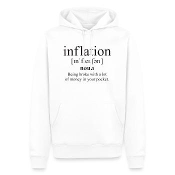 Inflation Definition - Geld Preise Finanzen - Männer Premium Bio Hoodie - Weiß - Vorne - Nico (187cm)