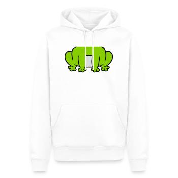 Costume petite grenouille assise - Sweat à capuche Premium bio Homme - blanc - Devant - Nico (187cm)