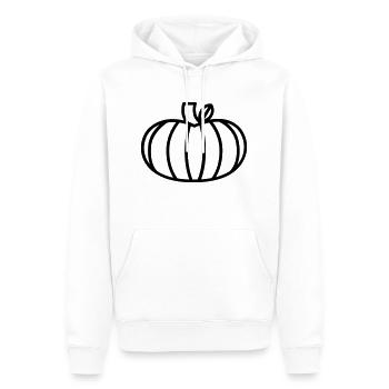 citrouille 09 - Sweat à capuche Premium bio Homme - blanc - Devant - Nico (187cm)