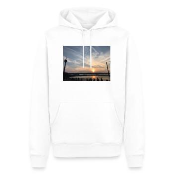 NIKARROW DÜSSELDORF - Männer Premium Bio Hoodie - Weiß - Vorne - Nico (187cm)