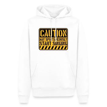may spontaneously start singing - Männer Premium Bio Hoodie - Weiß - Vorne - Nico (187cm)