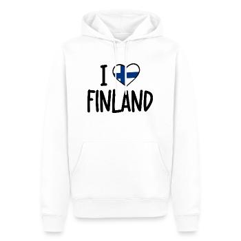 i love finnland - Männer Premium Bio Hoodie - Weiß - Vorne - Nico (187cm)