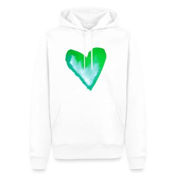 Cœur, symbole du cœur, signe du cœur, cœurs, cœurs - Sweat à capuche Premium bio Homme - blanc - Devant - Nico (187cm)