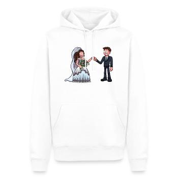 Mariée et marié - Sweat à capuche Premium bio Homme - blanc - Devant - Nico (187cm)