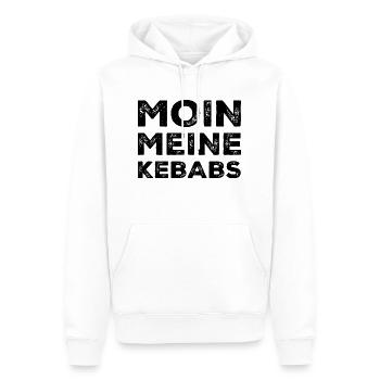 Moin meine Kebabs - Männer Premium Bio Hoodie - Weiß - Vorne - Nico (187cm)