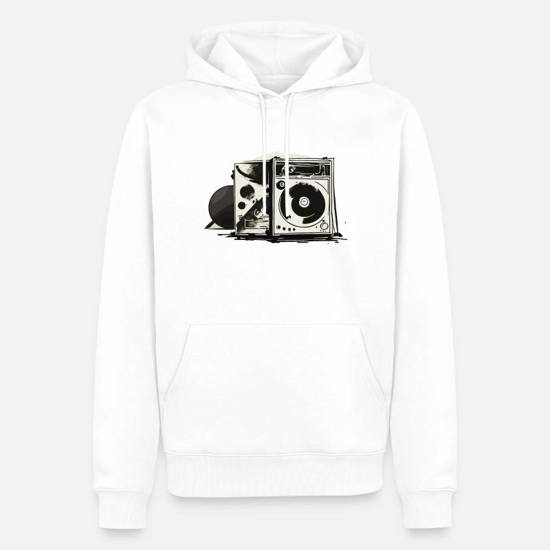 Haut-parleurs de vente de garage - Sweat à capuche Premium bio Homme - blanc