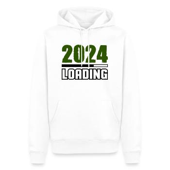 Chargement 2024 - Sweat à capuche Premium bio Homme - blanc - Devant - Nico (187cm)