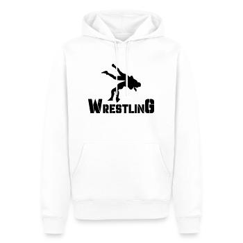 wrestling - Männer Premium Bio Hoodie - Weiß - Vorne - Nico (187cm)